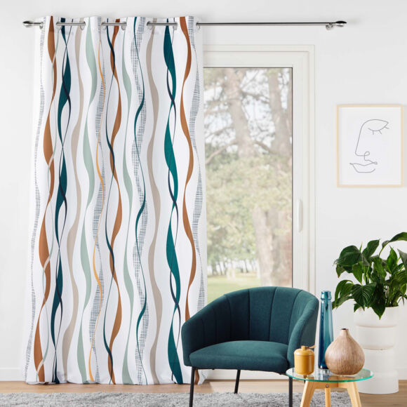 Vorhang aus Polyester (140 x 280 cm) Lisana Mehrfarbig