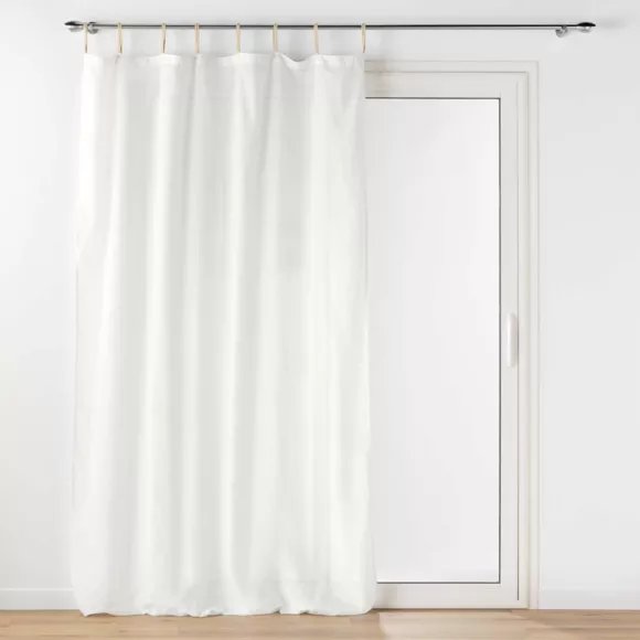 PANNEAU A PASSANTS JUTE 140 x 240 CM POLYCOTON UNI BELANI BLANC