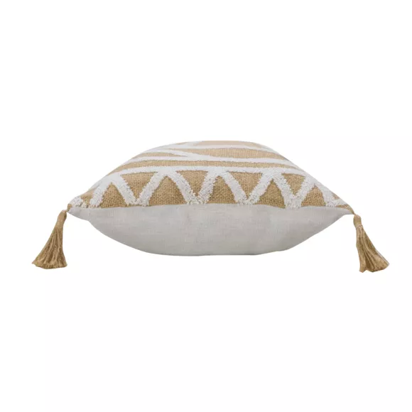 Cojín rectangular en yute y algodón (30 x 50 cm) Asmara Beige