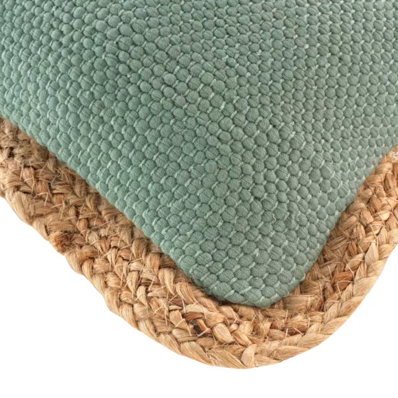 Cuscino rettangolare iuta e cotone (30 x 50 cm) Akina Verde salvia