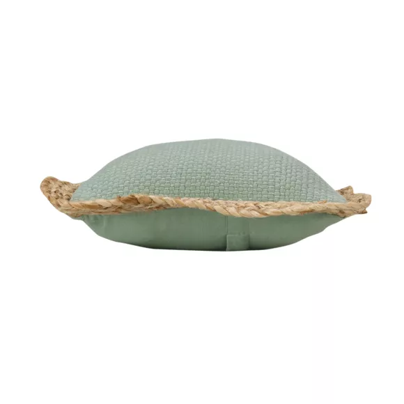 Cuscino rettangolare iuta e cotone (30 x 50 cm) Akina Verde salvia