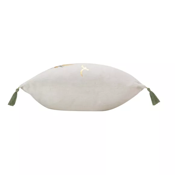 COUSSIN DEHOUS. COMPR. POMP 45x45 CM POLYCOTON IMP METAL PAPEETE SAUGE DES PLACE