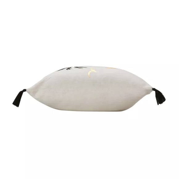 COUSSIN DEHOUS. COMPR. POMP 45x45 CM POLYCOTON IMP METAL PAPEETE NOIR DES PLACE