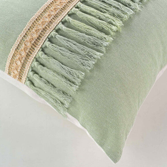 Cuscino quadrato cotone (45 x 45 cm) Janara Verde salvia