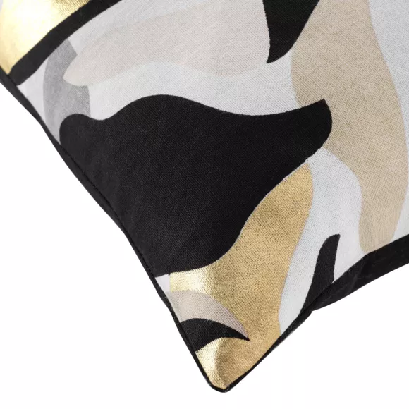 HOUSSE DE COUSSIN +ENCART 40 x 40 CM COTON IMPRIME OR YELIZ DES. PLACE