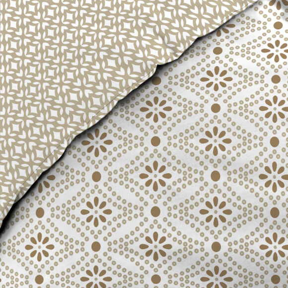 Funda nórdica y dos fundas en algodón (260 x 240 cm) Brianna Beige