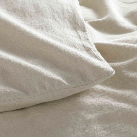 Bettwäsche aus gewaschener Baumwolle (260 x 240 cm) Maxine Beige