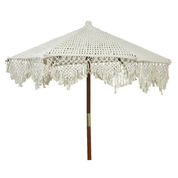 Parasol coton outdoor
Composition du matŽriau:Cotton 
blanc dia200.00-H228.00cm