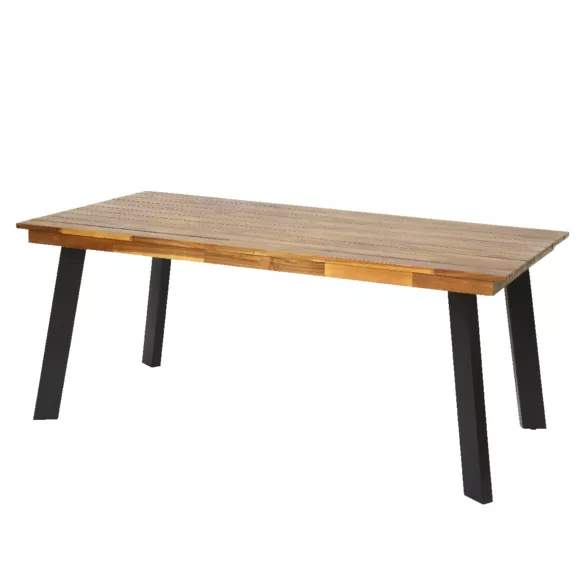 Mesa de jardín madera de acacia 8 lugares (180 x 90 cm) Pozman - Natural