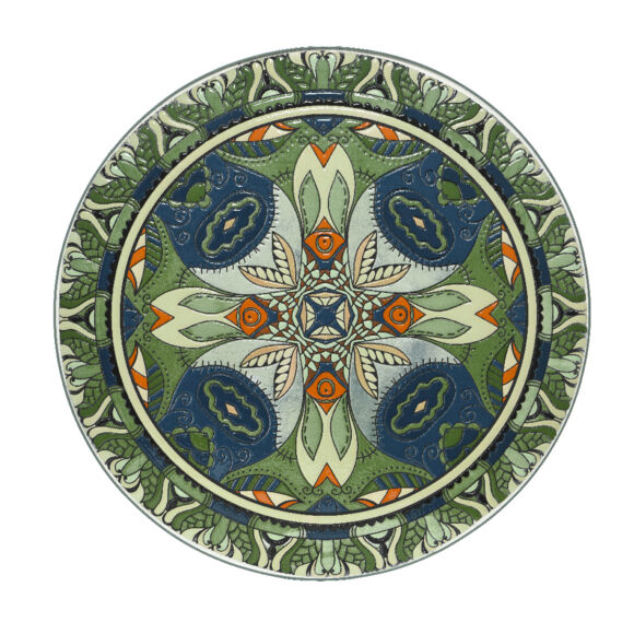 Table bistro ronde pliable mosaïque Cancùn - Vert