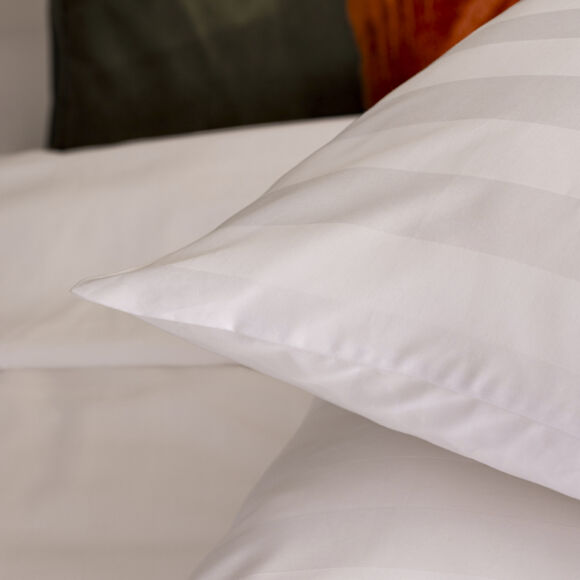 Bettwäsche aus Baumwoll-Satin (260 x 240 cm) Isadora Weiß