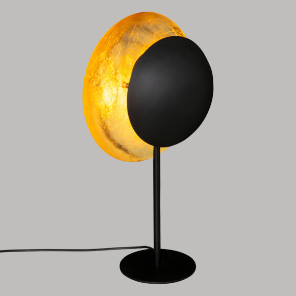 Lámpara de mesa industrial en metal (57 cm) Estée Negro