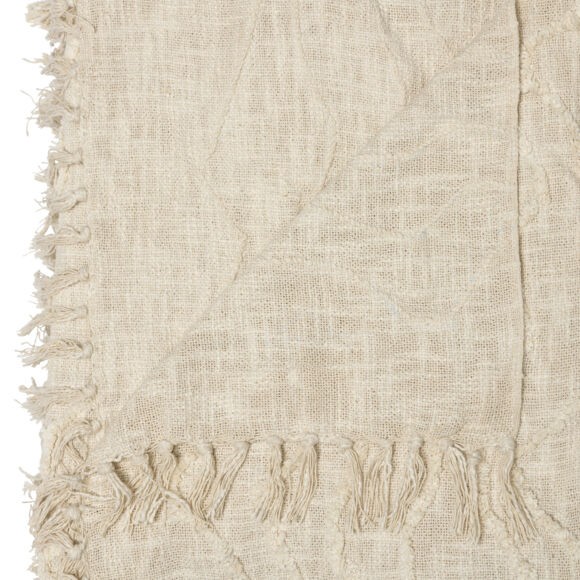 Couvre-lit coton (260 x 240 cm) Daisy Beige