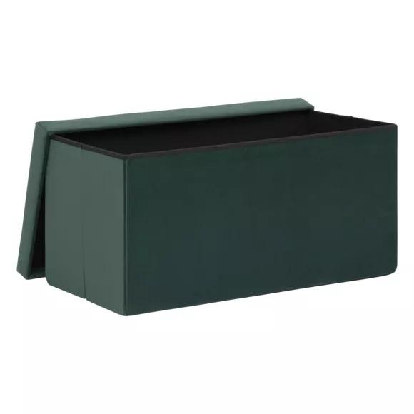 POUF PLI DBLE VEL TESS CED L, 76 x P, 38 x H, 38 cm Ambre