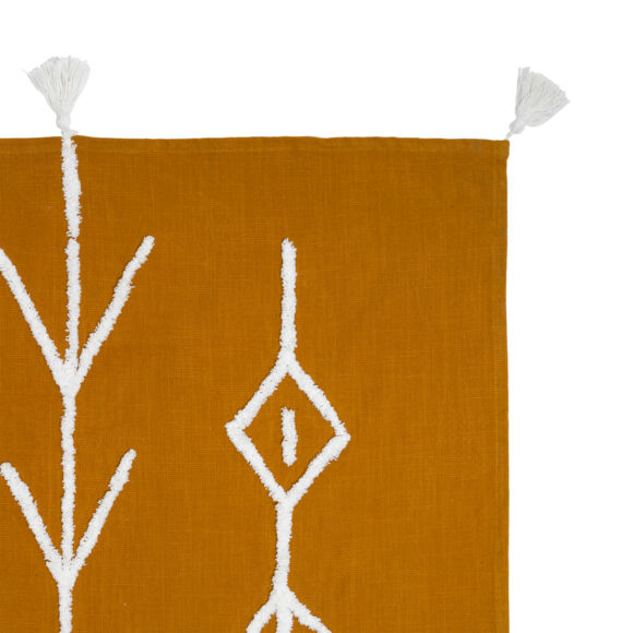 Manta de algodón para sillón (130 x 180 cm) Widdo Amarillo mostaza
