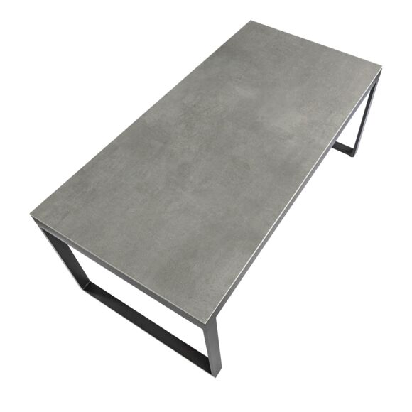 Tuintafel 8 zitplaatsen Aluminium/Keramiek Kore (180 x 90 cm) - Antraciet grijs