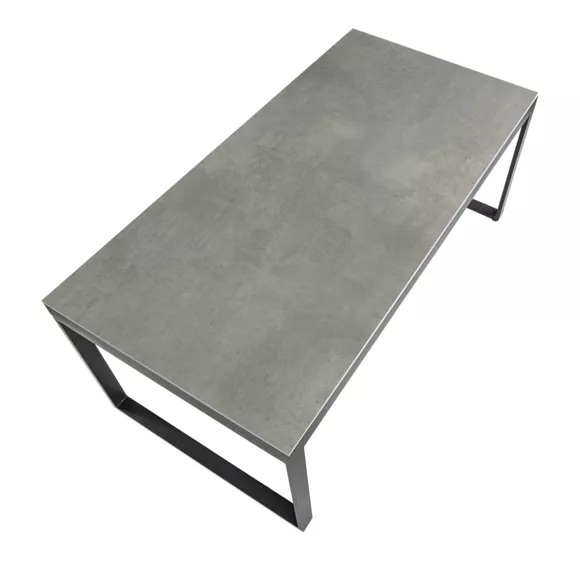Tavolo da giardino 8 posti Allumino/Ceramica Kore (180 x 90 cm) - Grigio antracite