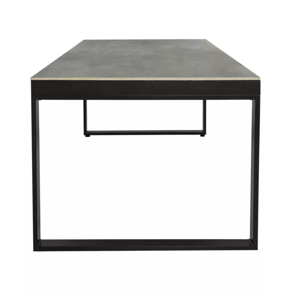 Tuintafel 8 zitplaatsen Aluminium/Keramiek Kore (180 x 90 cm) - Antraciet grijs