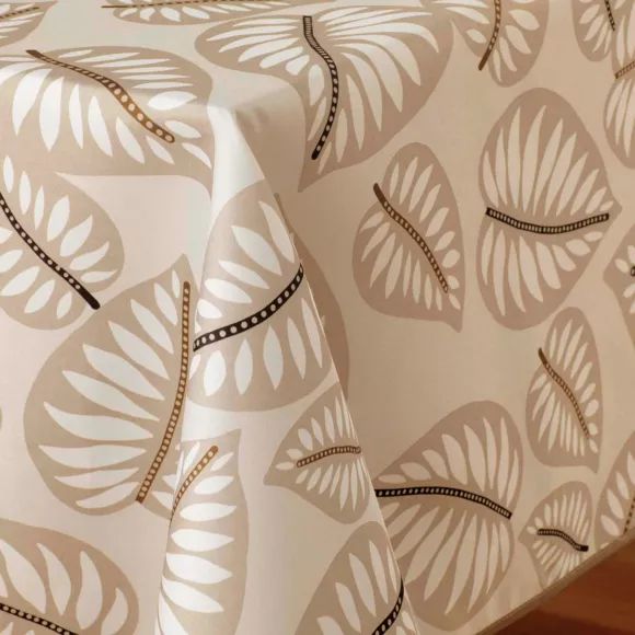 Fleckenabweisende quadratische Tischdecke (150 x 150 cm) Alma Beige