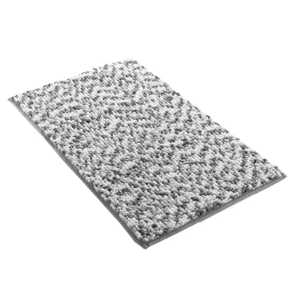 Alfombra de baño de microfibra (45 x 75 cm) Friza Gris antracita