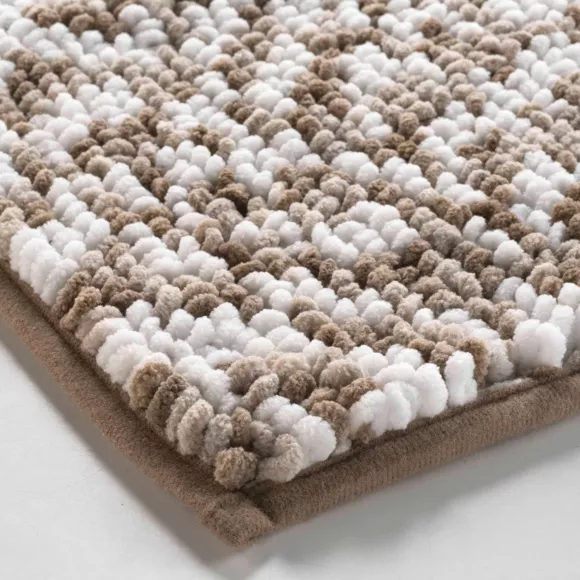 Alfombra de baño de microfibra (45 x 75 cm) Friza Marrón