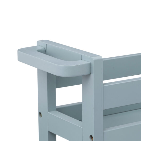 Carrello con 3 livelli a rotelle (40 x 15 x 75 cm) Colorama Blu artico