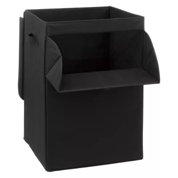 Cesto portabiancheria pieghevole (36 x 36 x 55 cm) Colorama Nero