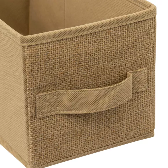 Cesta para ordenar en yute (15 x 31 x 15 cm) Naro Beige
