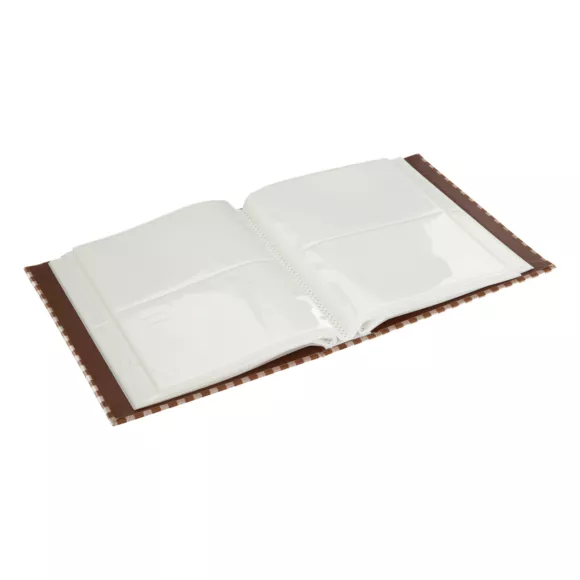ALBUM TISSU 200PH LEVANA 22X18 L, 18,5 x P, 5,6 x H, 22,7 cm Tabac