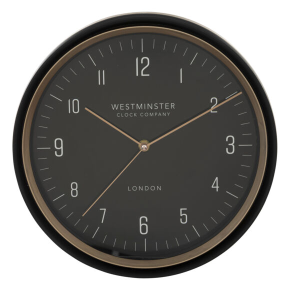 Reloj de pared en metal (29,3 cm) Sven Negro