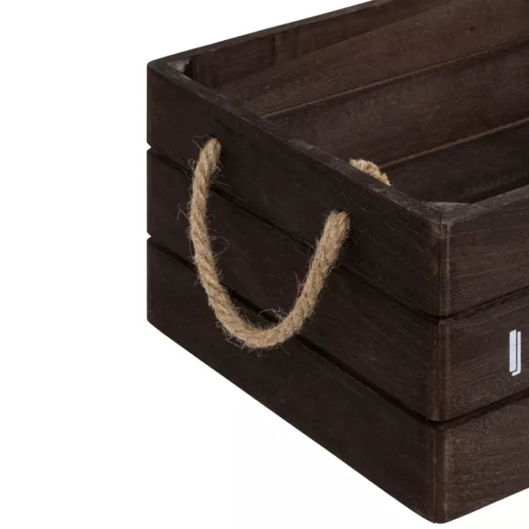 Lote de 3 cajas madera Denys Marrón