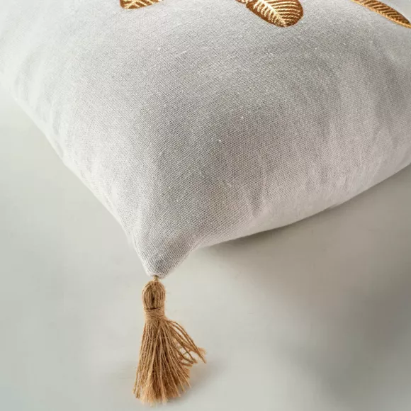 COUSSIN DEHOUS. COMPR. POMPONS 45 x 45 CM POLYCOTON IMP METALLISE THEA DES PLACE
