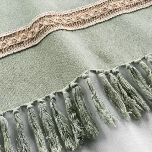 Tenda trasparente cotone (140 x 240 cm) Janara Verde salvia