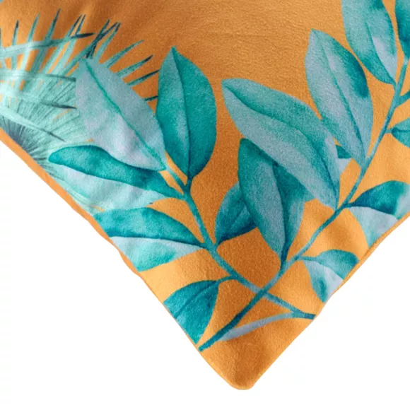HOUSSE DE COUSSIN +ENCART 40 x 40 CM VELOURS IMPRIME SAMOA DES. PLACE