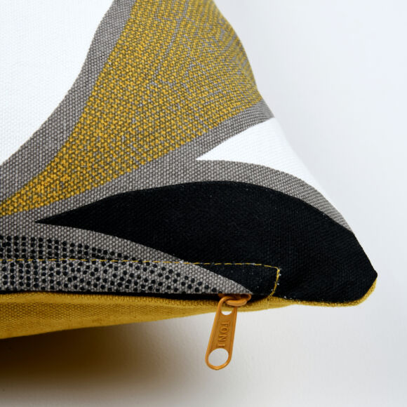 Housse de coussin carrée coton (40 x 40 cm) Vitani Jaune moutarde