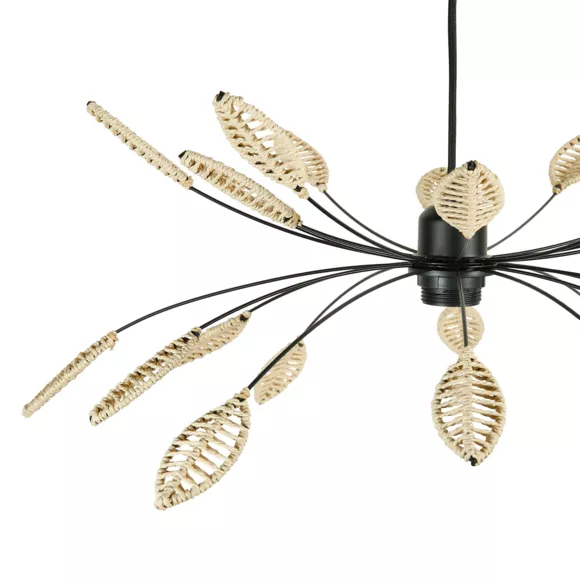Lámpara de techo en metal y pétalos (D60 cm) Ellisse Natural