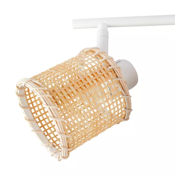 Plafondlamp 4 spots Bamboe (L68 cm) Mahina Natuurlijk