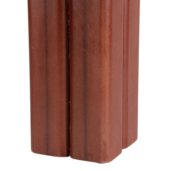 Tischleuchte Holz und Leinen (H45 cm) Tourny Braun
