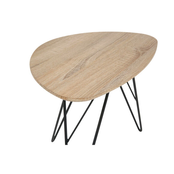 Tavolino trepiedi legno e metallo (H40 cm) Gigogne