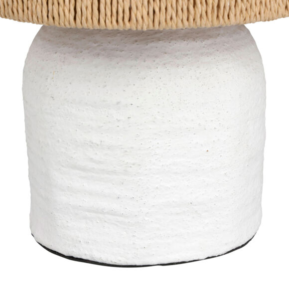 Lampada da tavolo in corda (H29 cm) Abisko Bianco