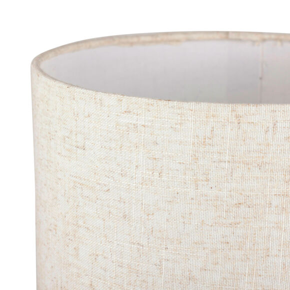 Lámpara de mesa madera y lino (H43 cm) Rivage Marrón