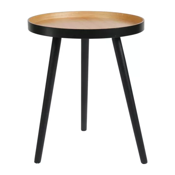 TABLE TRIPODE BOIS NOIR Dim : D40xH49cm