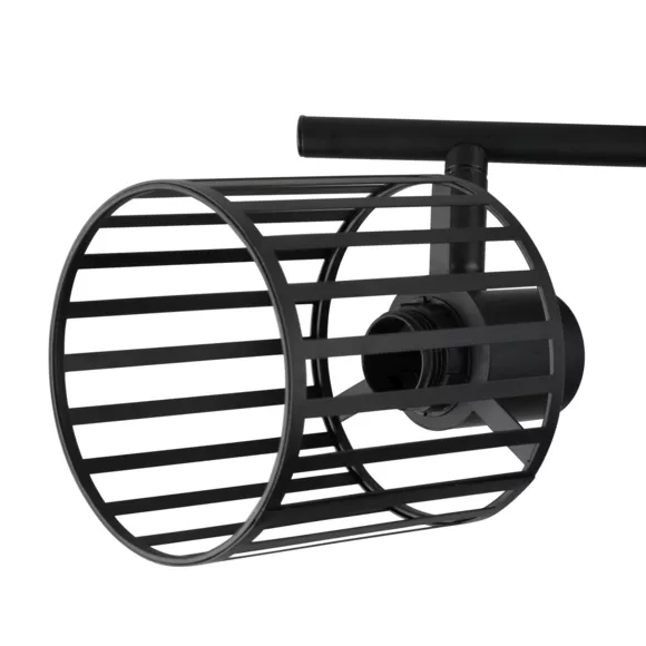 Deckenspots 2-flammig Metall industriell (L31 cm) Alma Schwarz