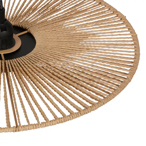 Lámpara de techo redonda en cuerda (D38 cm) Aurora Beige