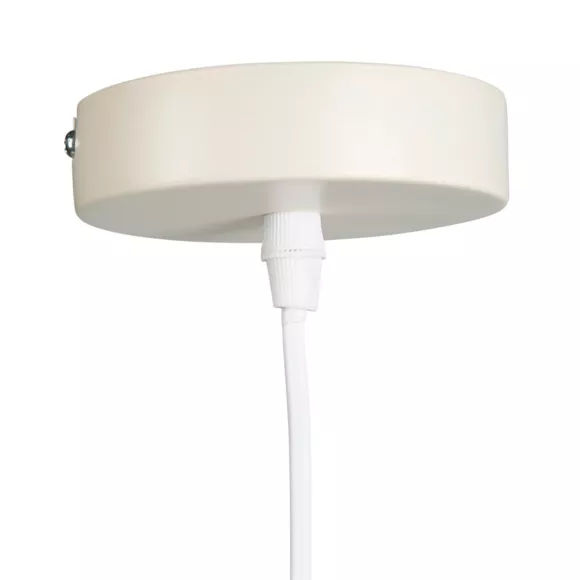 SUSPENSION MƒT.COLISEE BLANCHE Dim : D29.5xH25cm
