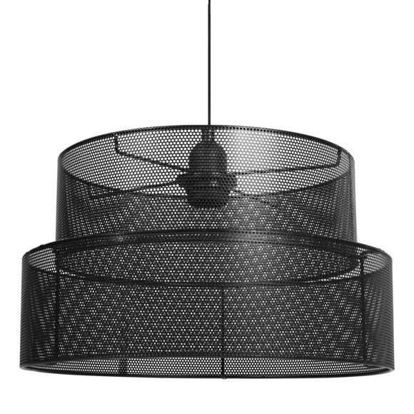 Lámpara de techo panal redonda en metal  (D34 cm) Gigogne Negro