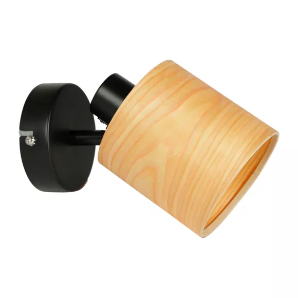 Wandlamp Metaal en Hout Alaska Zwart