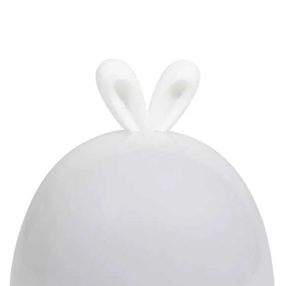 VEILLEUS.PILES PLAST.LAPIN BLC Dim : 12x12xH15.7cm