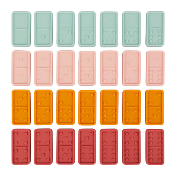 Lote de 28 dominós para niño silicón Domy Multicolor