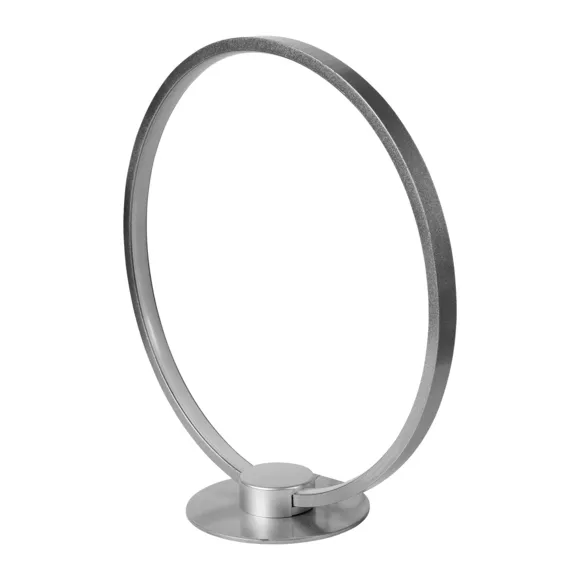 LAMPE LED CERCLE PLAST.MƒT.ARG Dim : 29.5x12xH30.5cm